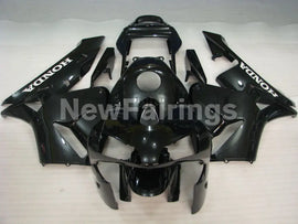 All Black with white decals Factory Style - CBR600RR 03-04 Fairing Kit
