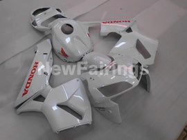 All Pearl White with red decals Factory Style - CBR600RR 03-04 Fairing Kit