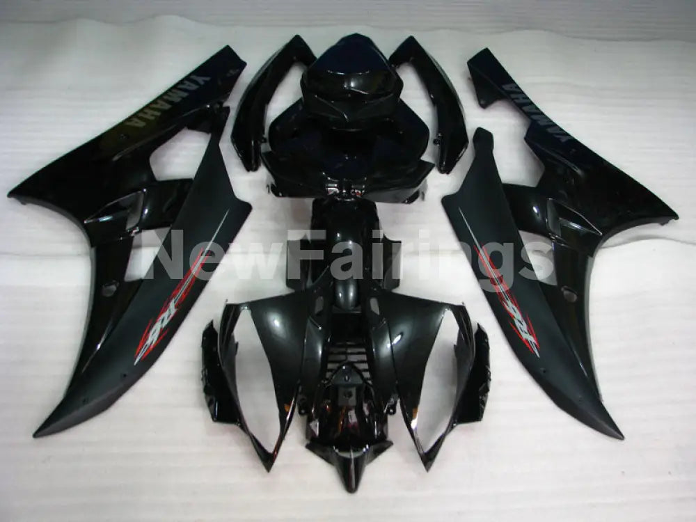 Balck and Matte Black Factory Style - YZF-R6 06-07 Fairing Kit
