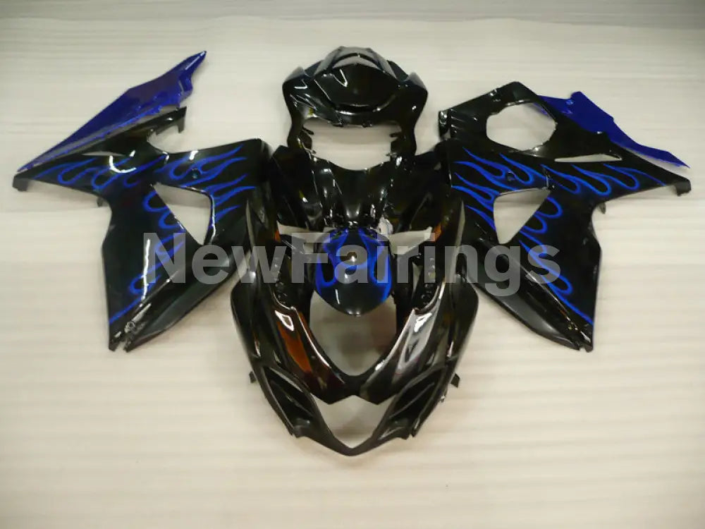 Black and Blue Flame - GSX-R1000 09-16 Fairing Kit