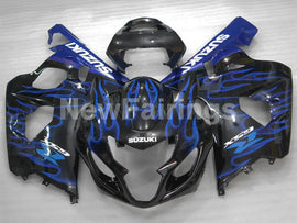 Black and Blue Flame - GSX-R600 04-05 Fairing Kit