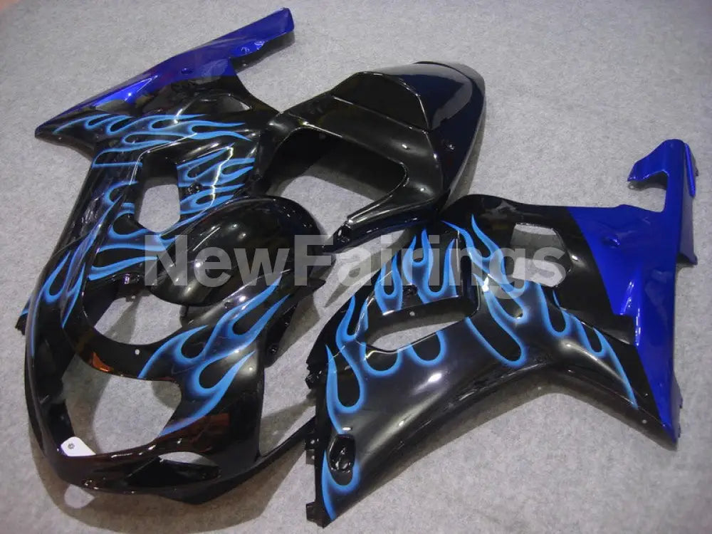 Black and Blue Flame - GSX-R750 00-03 Fairing Kit