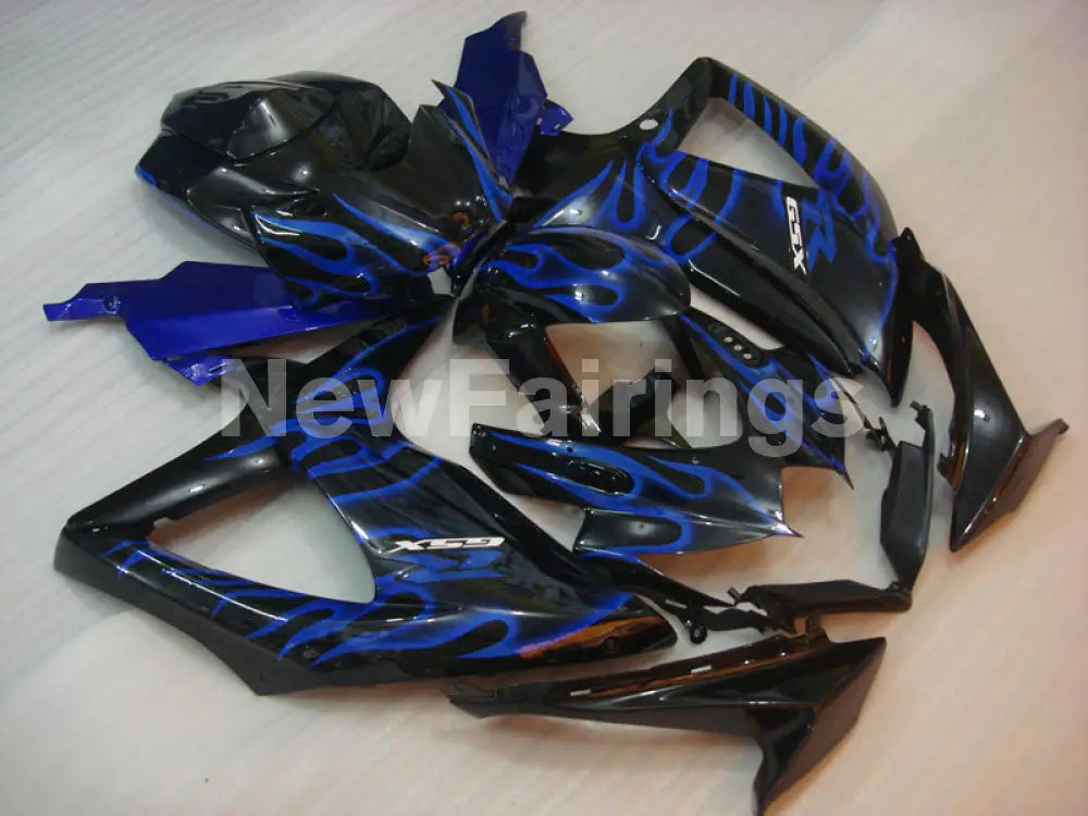 Black and Blue Flame - GSX-R750 08-10 Fairing Kit