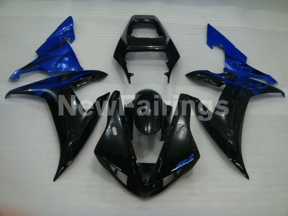 Black and Blue Flame - YZF-R1 02-03 Fairing Kit