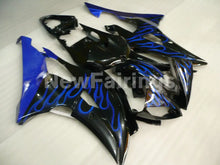 Cargar imagen en el visor de la galería, Black and Blue Flame - YZF-R6 08-16 Fairing Kit