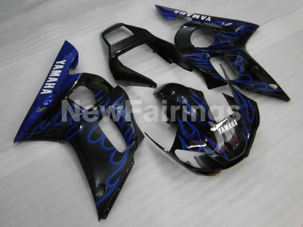 Black and Blue Flame - YZF-R6 98-02 Fairing Kit