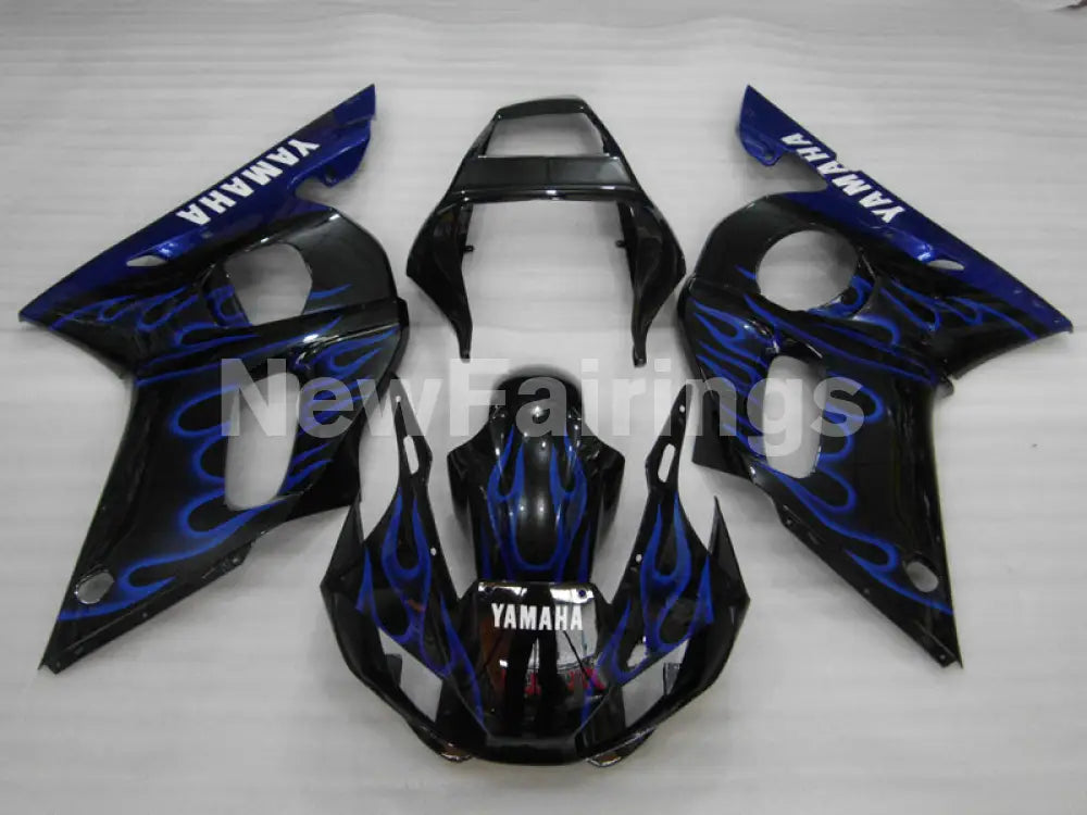 Black and Blue Flame - YZF-R6 98-02 Fairing Kit