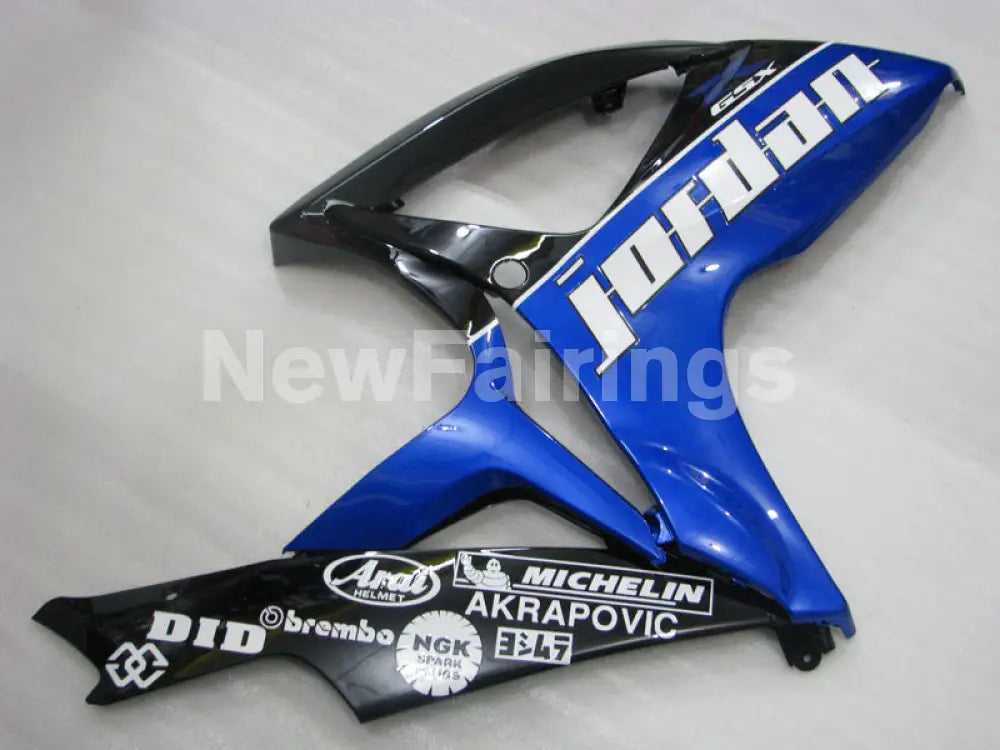 Black and Blue Jordan - GSX-R600 06-07 Fairing Kit