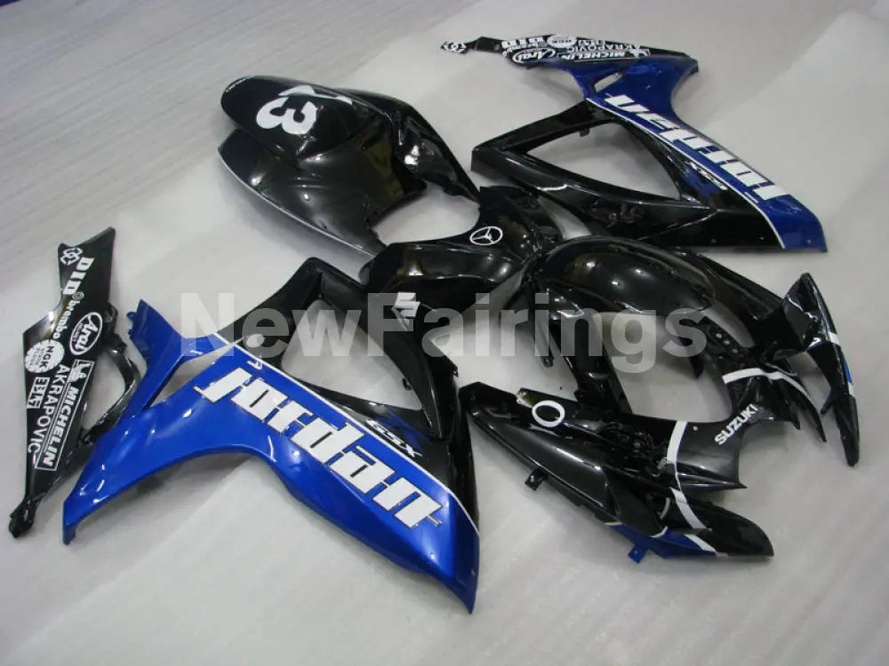 Black and Blue Jordan - GSX-R600 06-07 Fairing Kit