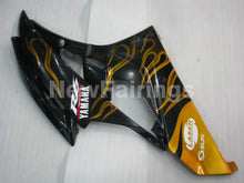 Cargar imagen en el visor de la galería, Black and Golden Flame- YZF-R6 06-07 Fairing Kit