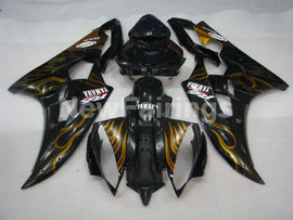 Black and Golden Flame- YZF-R6 06-07 Fairing Kit