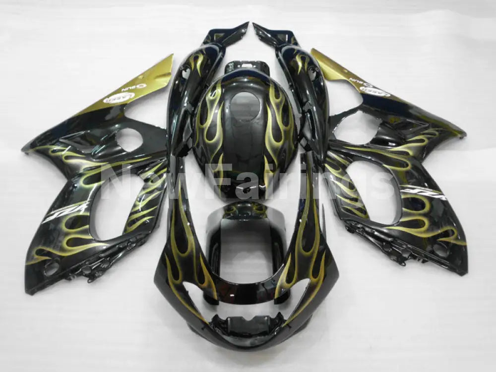 Black and Golden Flame - YZF600R Thundercat 96-07 Fairing Kit