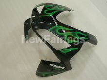 Cargar imagen en el visor de la galería, Black and Green Flame - CBR600RR 03-04 Fairing Kit