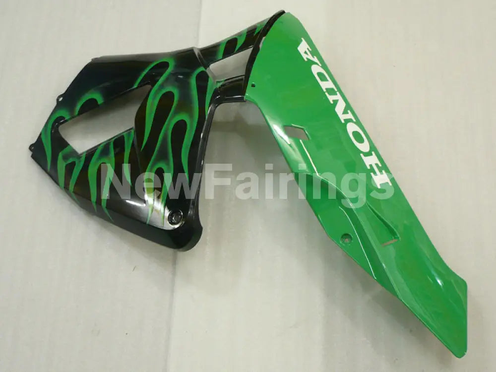 Black and Green Flame - CBR600RR 03-04 Fairing Kit