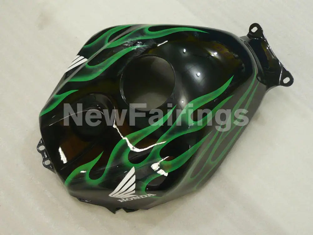 Black and Green Flame - CBR600RR 03-04 Fairing Kit