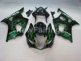 Black and Green Flame - GSX-R1000 03-04 Fairing Kit
