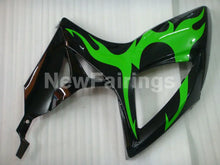 Cargar imagen en el visor de la galería, Black and Green Flame - GSX-R600 06-07 Fairing Kit