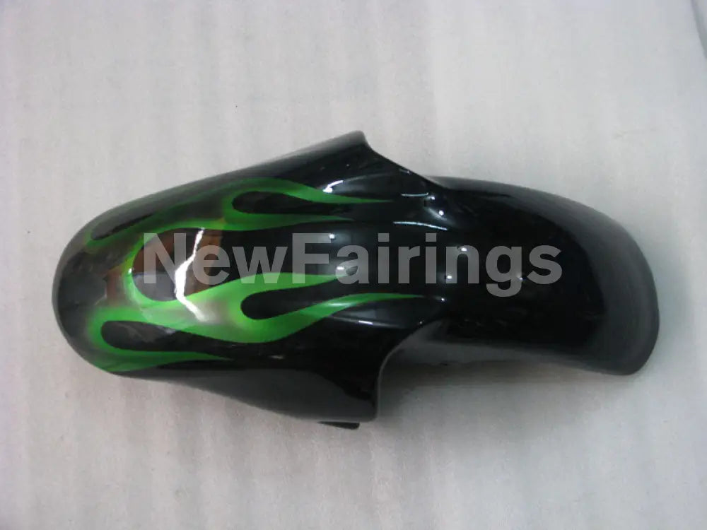 Black and Green Flame - YZF-R6 98-02 Fairing Kit