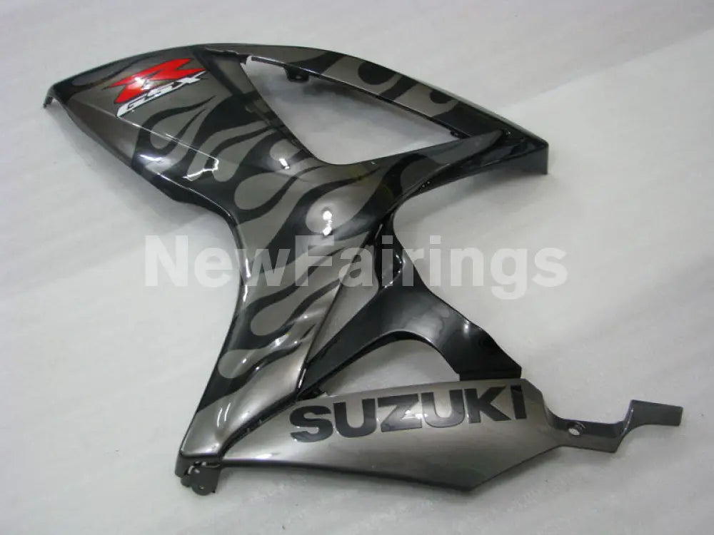 Black and Grey Flame - GSX-R600 06-07 Fairing Kit
