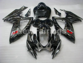 Black and Grey Flame - GSX-R750 06-07 Fairing Kit