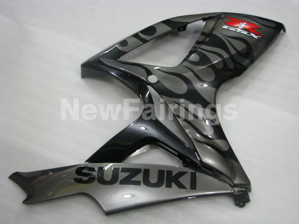 Black and Grey Flame - GSX-R750 06-07 Fairing Kit