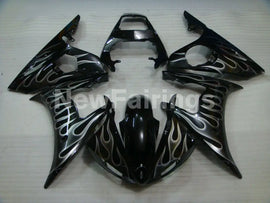 Black and Grey Flame - YZF-R6 03-04 Fairing Kit