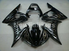 Cargar imagen en el visor de la galería, Black and Grey Flame - YZF-R6 05 Fairing Kit