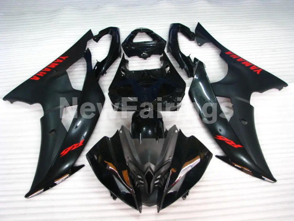 Black and Matte Black Factory Style - YZF-R6 08-16 Fairing Kit