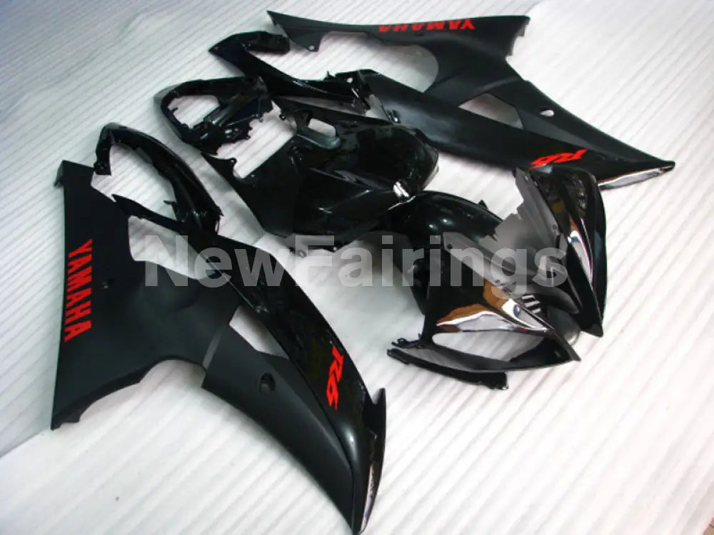 Black and Matte Black Factory Style - YZF-R6 08-16 Fairing Kit