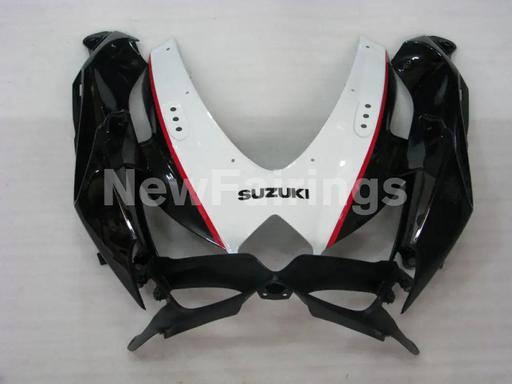 Black and Matte Black White Factory Style - GSX-R600 08-10 Fairing Kit