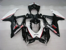 Black and Matte Black White Factory Style - GSX-R600 08-10 Fairing Kit