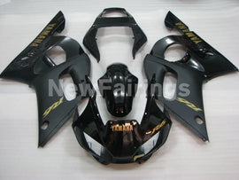 Black and Matte Black with Gold Decals Factory Style - YZF-R6 98-02 Fairing Kit