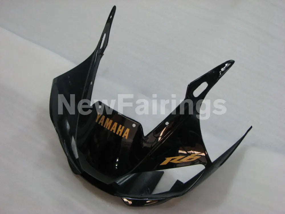 Black and Matte Black with Gold Decals Factory Style - YZF-R6 98-02 Fairing Kit