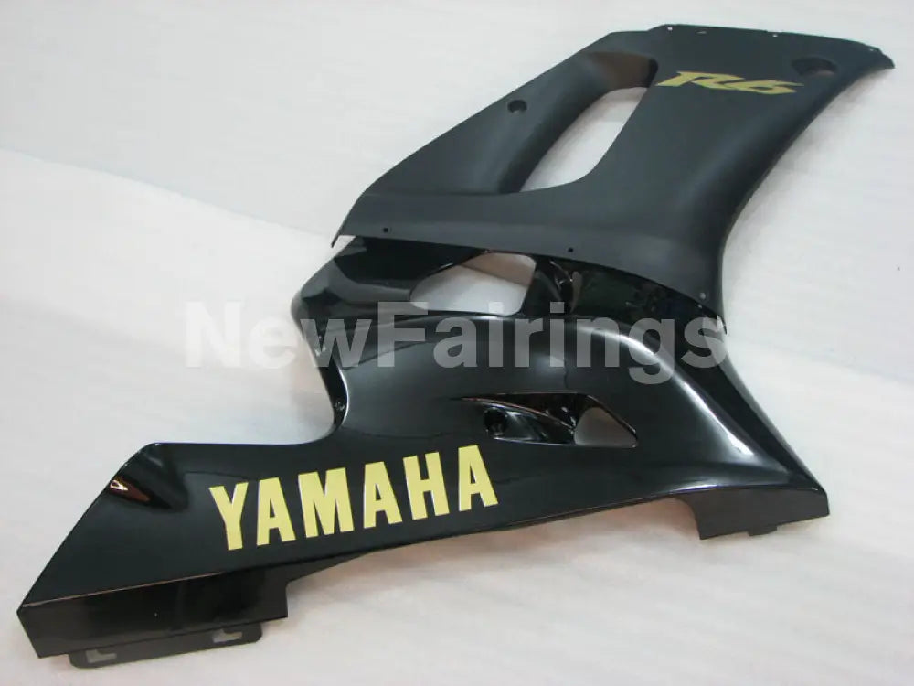 Black and Matte Black with Gold Decals Factory Style - YZF-R6 98-02 Fairing Kit