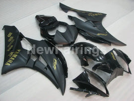Black and Matte Black with Gold Stickers Factory Style - YZF-R6 06-07 Fairing Kit