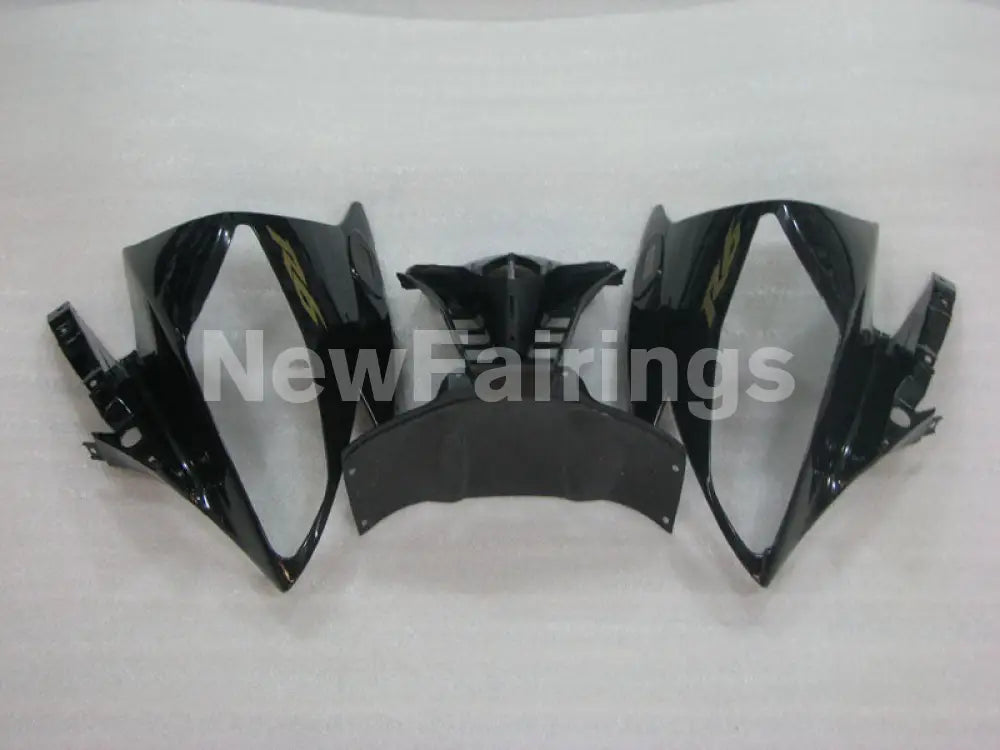 Black and Matte Black with Gold Stickers Factory Style - YZF-R6 06-07 Fairing Kit