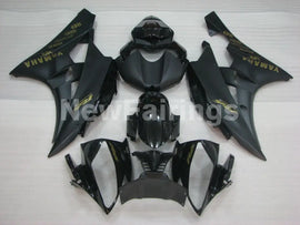 Black and Matte Black with Gold Stickers Factory Style - YZF-R6 06-07 Fairing Kit