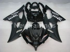 Black and Matte Black with White Stickers Factory Style - YZF-R6 08-16 Fairing Kit