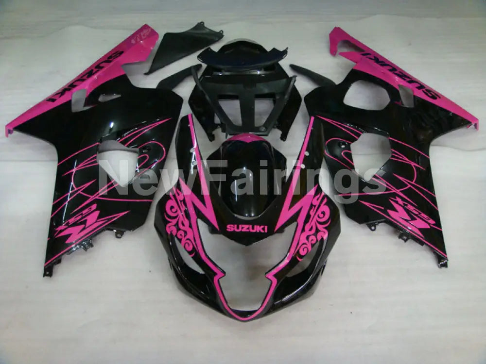 Black and Pink Corona - GSX-R600 04-05 Fairing Kit