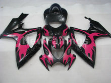 Cargar imagen en el visor de la galería, Black and Pink Flame - GSX-R600 06-07 Fairing Kit