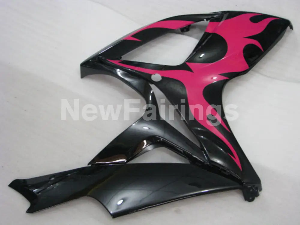 Black and Pink Flame - GSX-R600 06-07 Fairing Kit