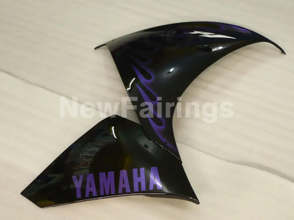 Black and Purple Flame - YZF-R1 12-14 Fairing Kit