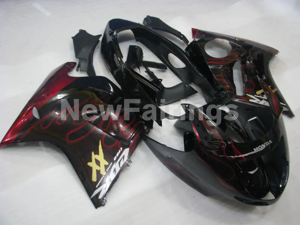 Black and Red Flame - CBR 1100 XX 96-07 Fairing Kit