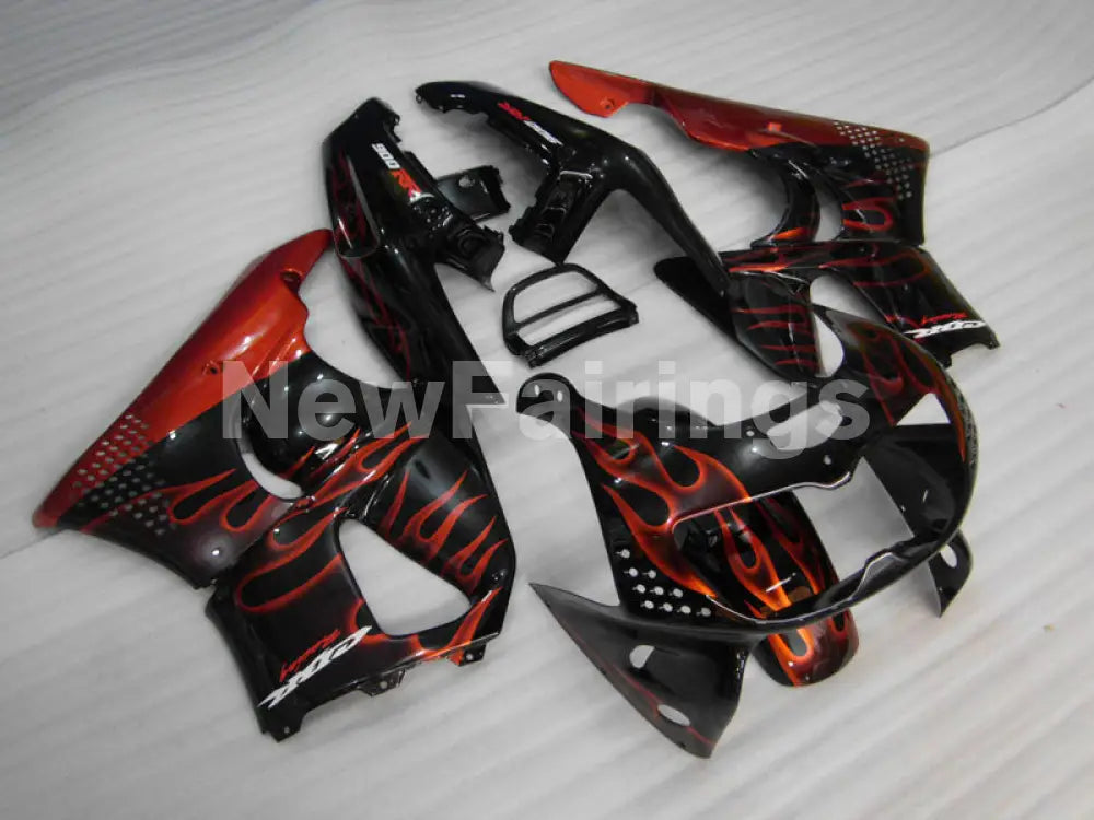 Black and Red Flame - CBR 900 RR 94-95 Fairing Kit