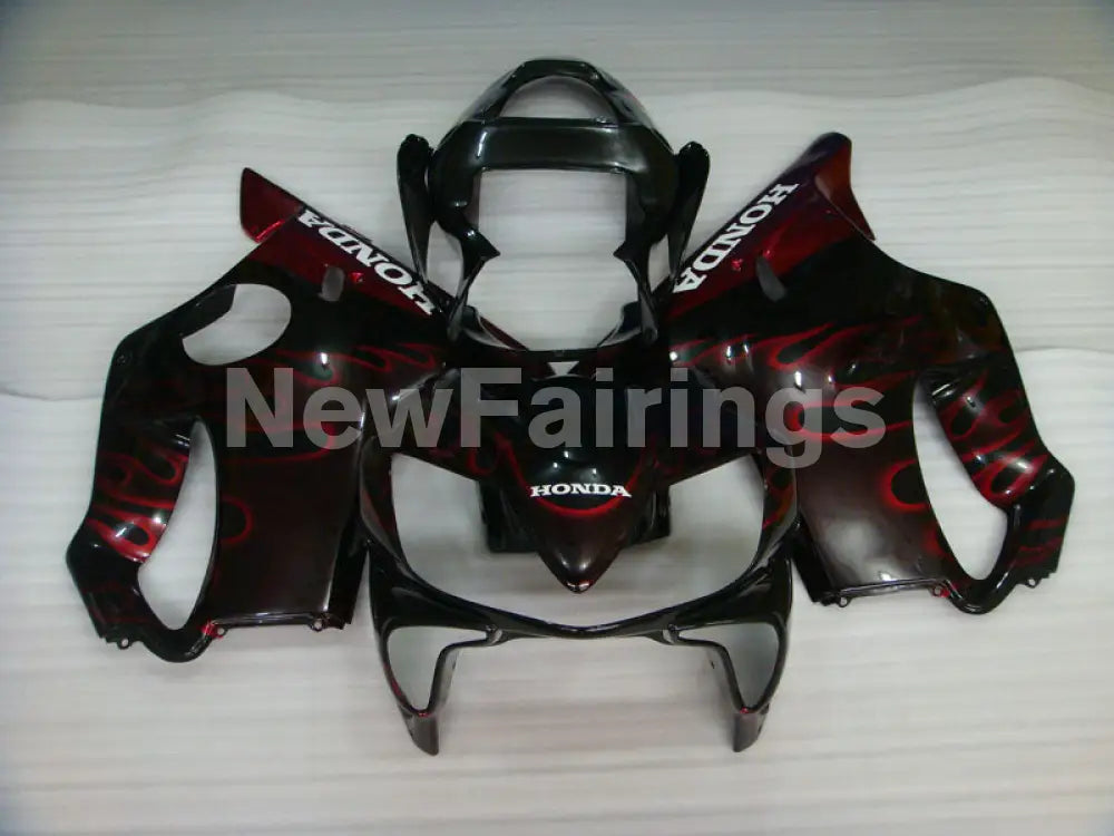 Black and Red Flame - CBR600 F4i 01-03 Fairing Kit