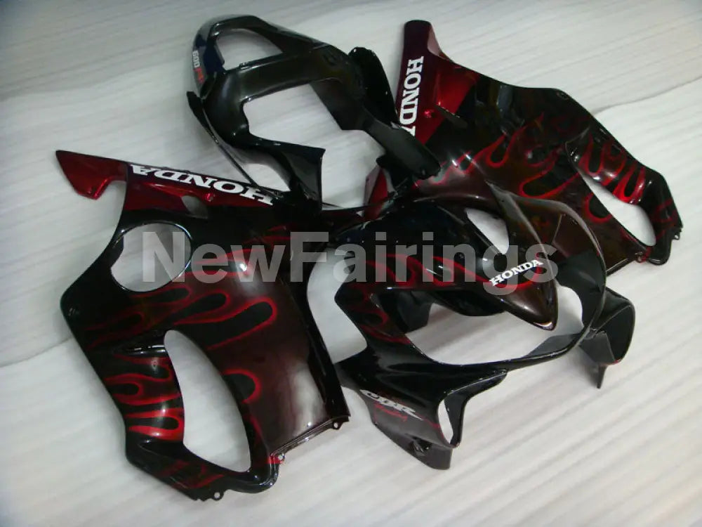 Black and Red Flame - CBR600 F4i 01-03 Fairing Kit