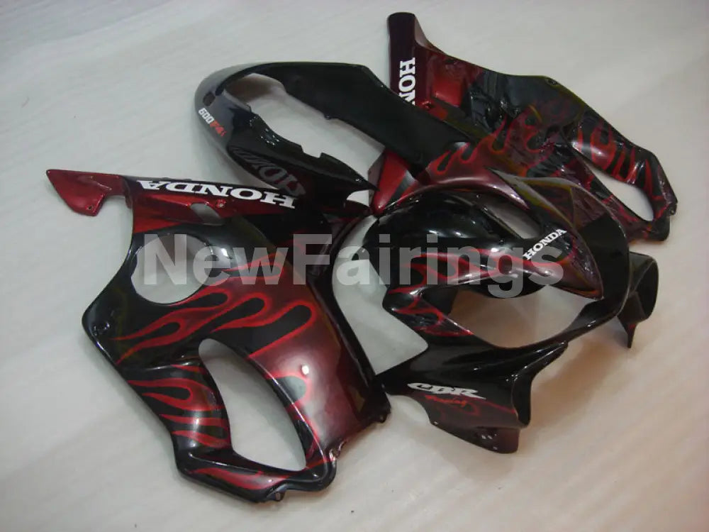 Black and Red Flame - CBR600 F4i 04-06 Fairing Kit