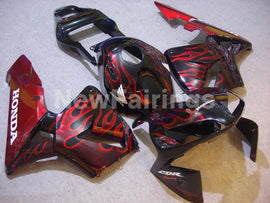 Black and Red Flame - CBR600RR 03-04 Fairing Kit