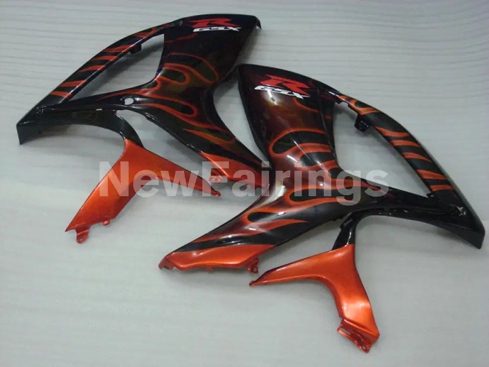 Black and Red Flame - GSX-R600 06-07 Fairing Kit