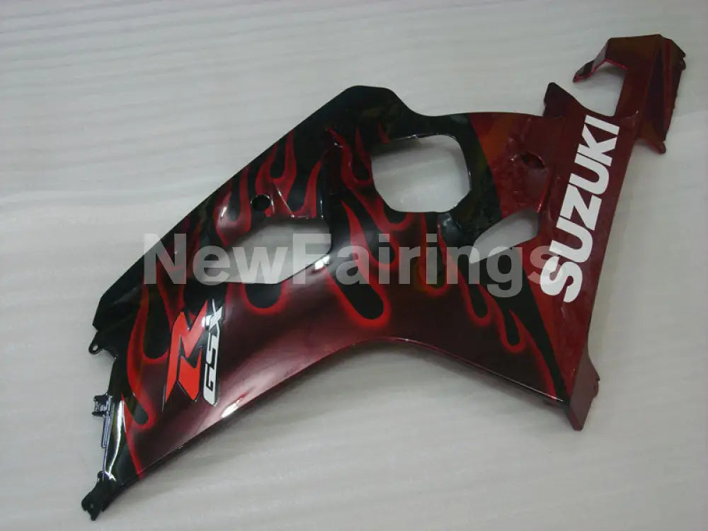 Black and Red Flame - GSX-R750 04-05 Fairing Kit